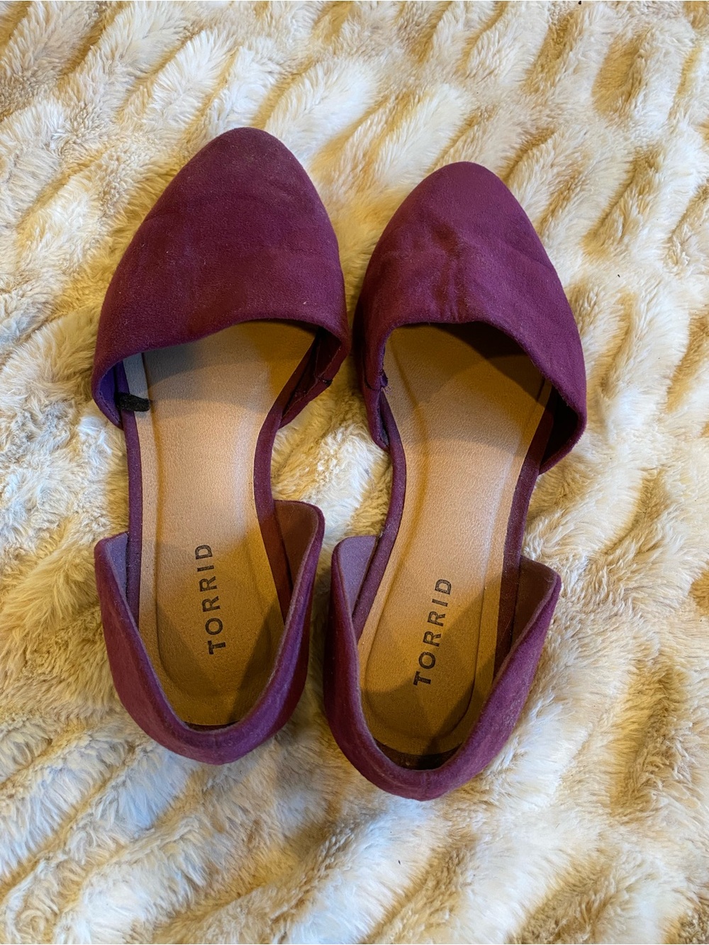 torrid Pointed D'Orsay Flats in Wine